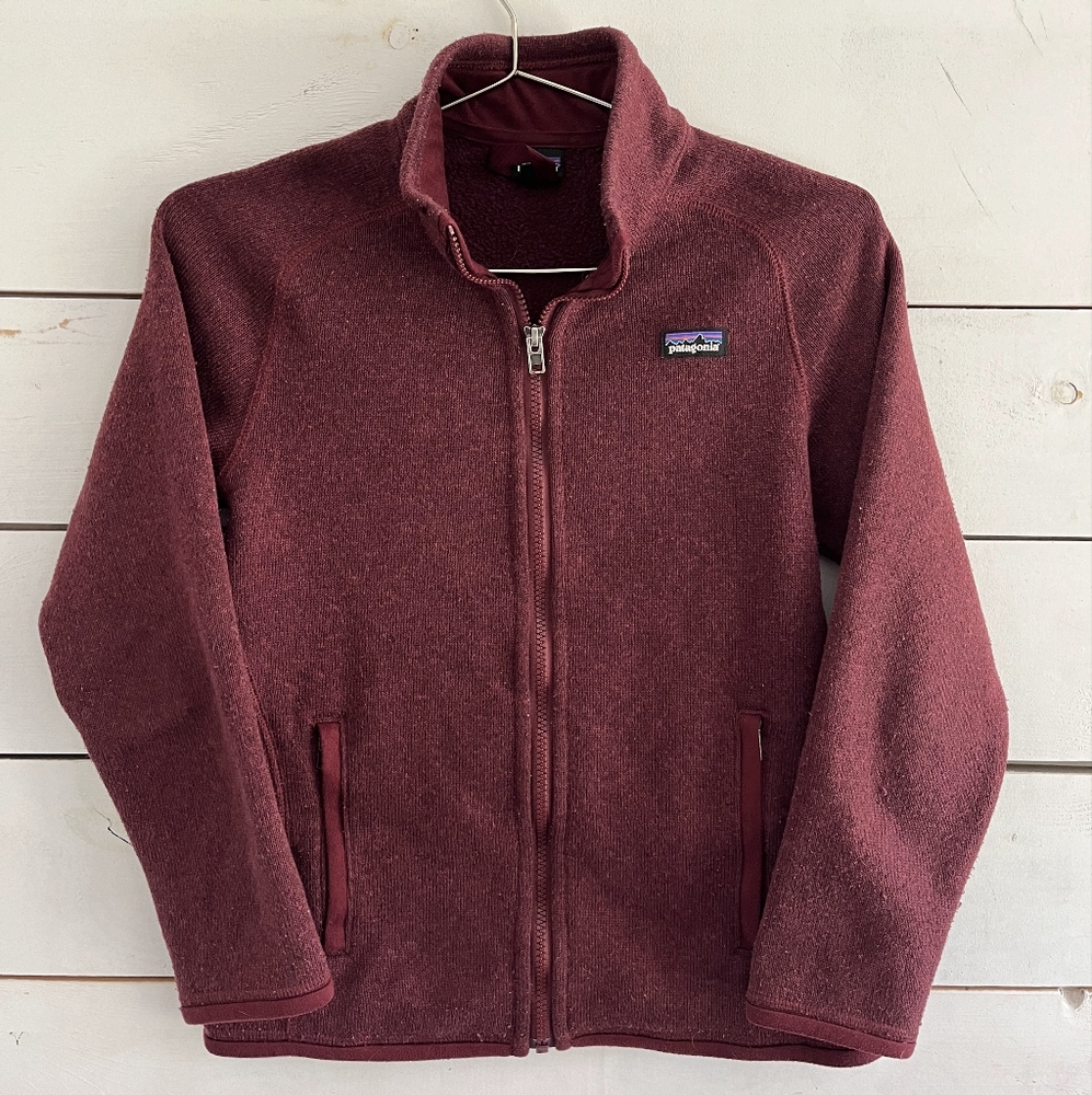 Patagonia Burgundy Full-Zip Fleece Jacket